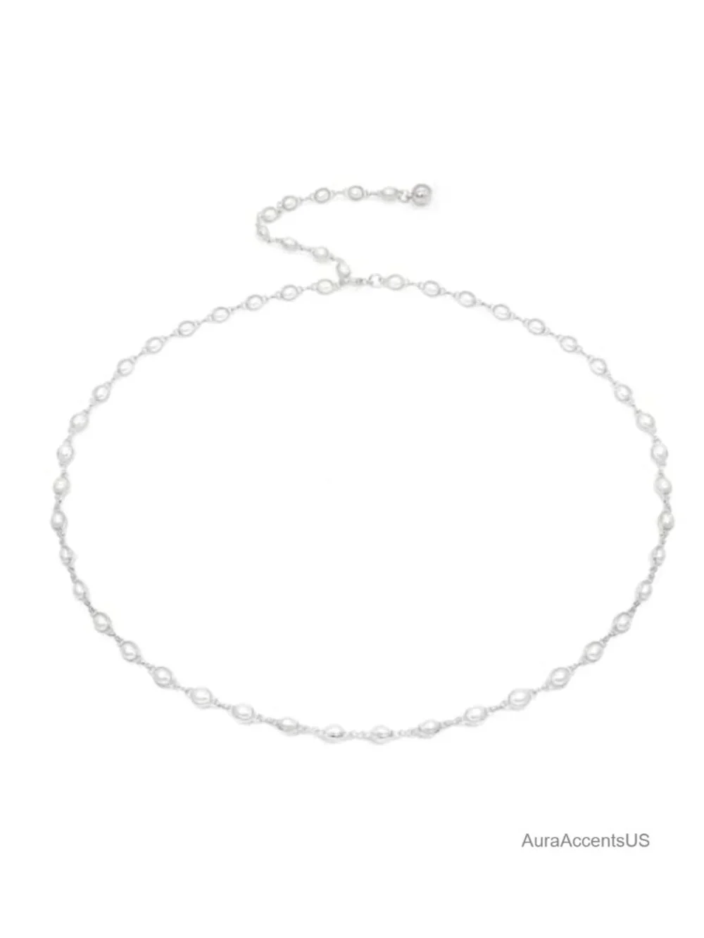 Metal Waist Chain Adjustable Buckle Belt for Dresses Jeans